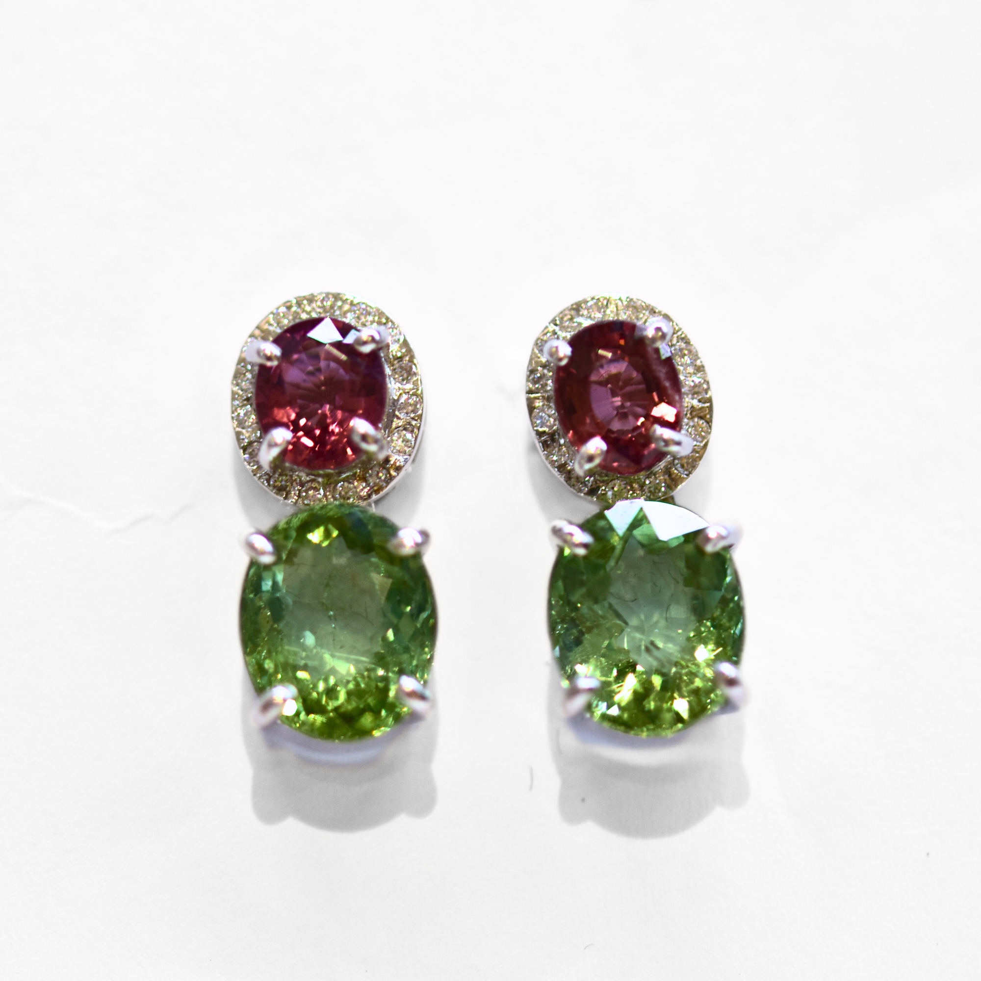 Picture of Tourmaline & Diamond Earrings